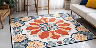 复古花纹地毯 点亮家居空间