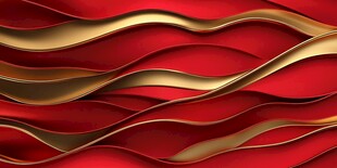 红金交织的动感波浪纹理