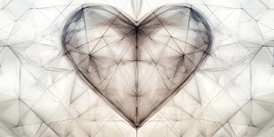 心形几何抽象艺术图案