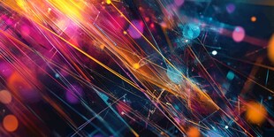 绚丽光线交织梦幻背景