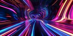 炫彩霓虹光线隧道特效