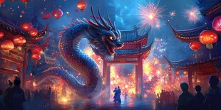 龙舞古街闹新春盛景