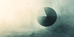 抽象光影几何球体背景图