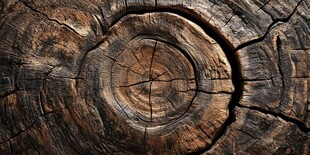 树桩年轮纹理特写
