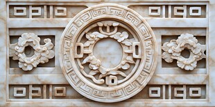 中式传统石雕花纹装饰