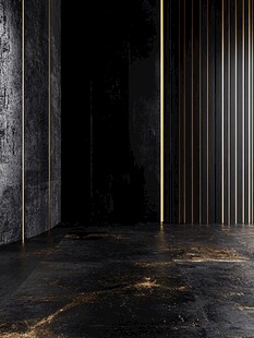 暗黑风现代极简室内空间