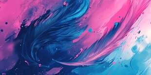 梦幻炫彩流体艺术画作