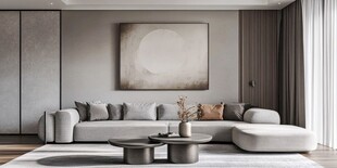 现代简约风客厅沙发场景