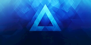 蓝色三角几何抽象背景图