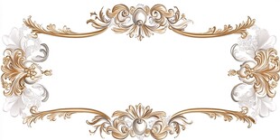 奢华金色花纹装饰边框