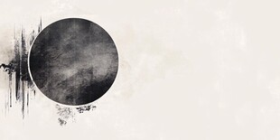 水墨圆形抽象艺术背景图