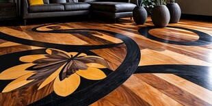 精美花纹木地板装饰效果