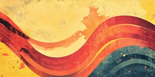 动感炫彩波浪抽象艺术背景