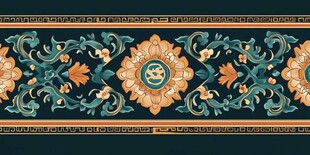 中式古典花卉纹传统边框