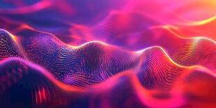 炫彩波动抽象背景图