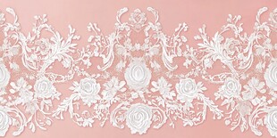 粉色背景白色精美蕾丝花纹
