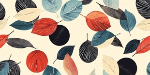 多彩树叶图案背景