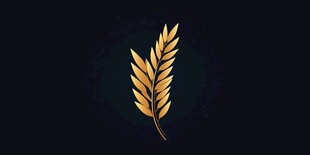 金色麦穗图标设计