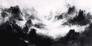 水墨山水意境图