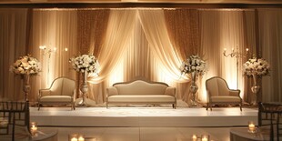 优雅浪漫的婚礼舞台布置