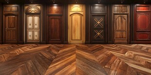 各式精美木门与拼花地板