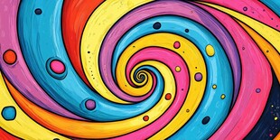 绚丽多彩的抽象螺旋图案