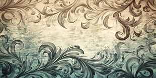 复古花纹背景图
