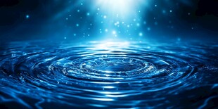蓝色梦幻水波涟漪背景图