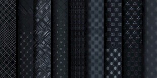 黑色系多样纹理布料图案