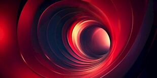 红色螺旋隧道视觉特效