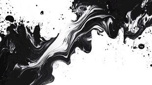 墨韵飞溅抽象艺术图景