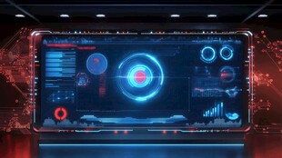 科技感十足的未来数据操控屏