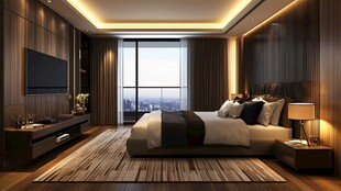 现代风格奢华卧室室内设计