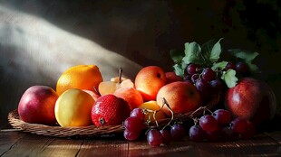 果盘里的缤纷水果