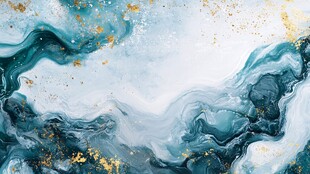 蓝金流体艺术抽象背景图