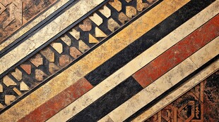 复古几何图案墙面装饰