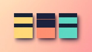 多彩便签排列展示