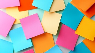 多彩便利贴铺满画面