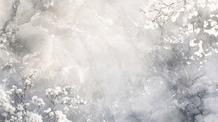 冬日雪林迷雾梦幻景象