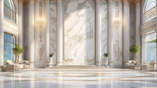豪华大理石宫殿风室内空间