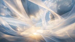 梦幻云幕下的绚丽光影