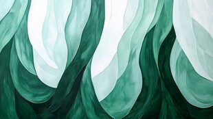 绿色波浪抽象艺术纹理