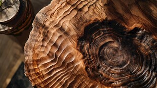 木纹之美 独特树桩截面纹理