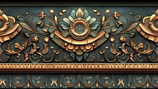 复古华丽浮雕装饰艺术图案