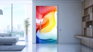 彩色流体艺术门装饰室内空间