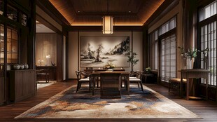 中式典雅茶室室内景观