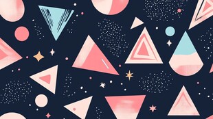 梦幻几何图案星空背景图