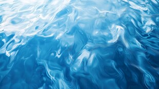 蓝色水波纹理特写