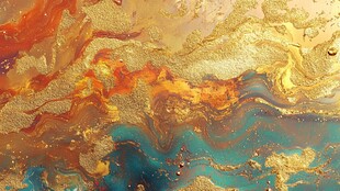 绚丽金彩流体艺术纹理