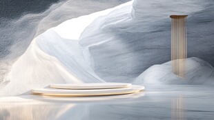 梦幻空灵的极简展示空间